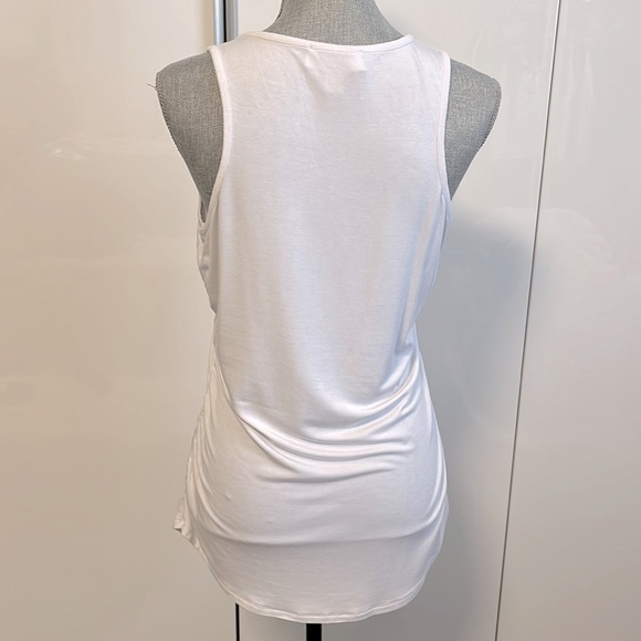 MICHAEL KORS Tank Top Cotton Ruching, Size L - Picture 4 of 7